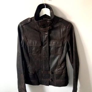 Brown 100% leather Danier jacket